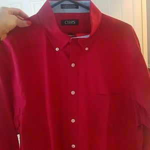 Red dress shirt